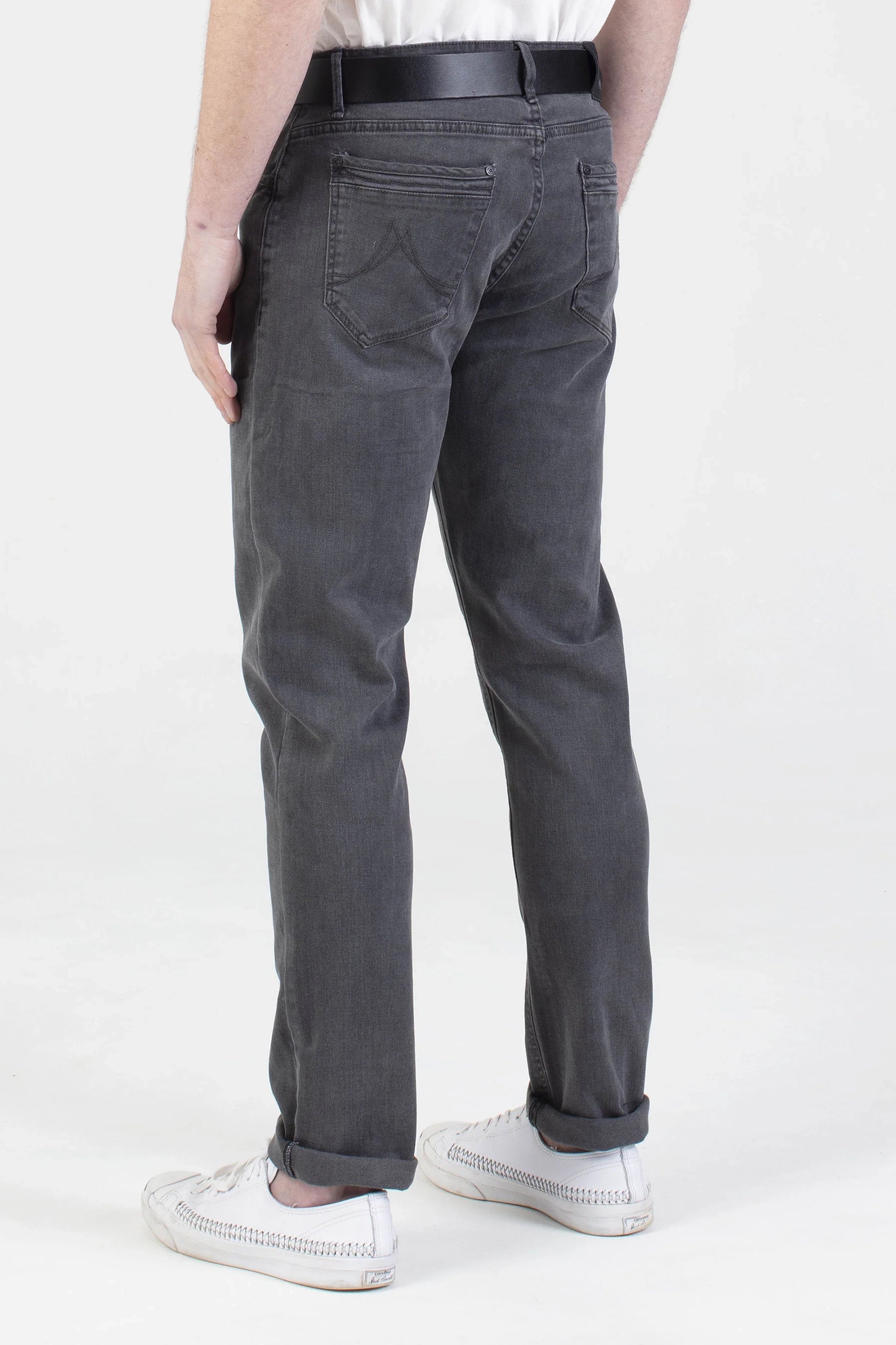 Mish Mash Tapered Fit Mid Stretch Brushed Denim Hawker Dark Grey Jeans