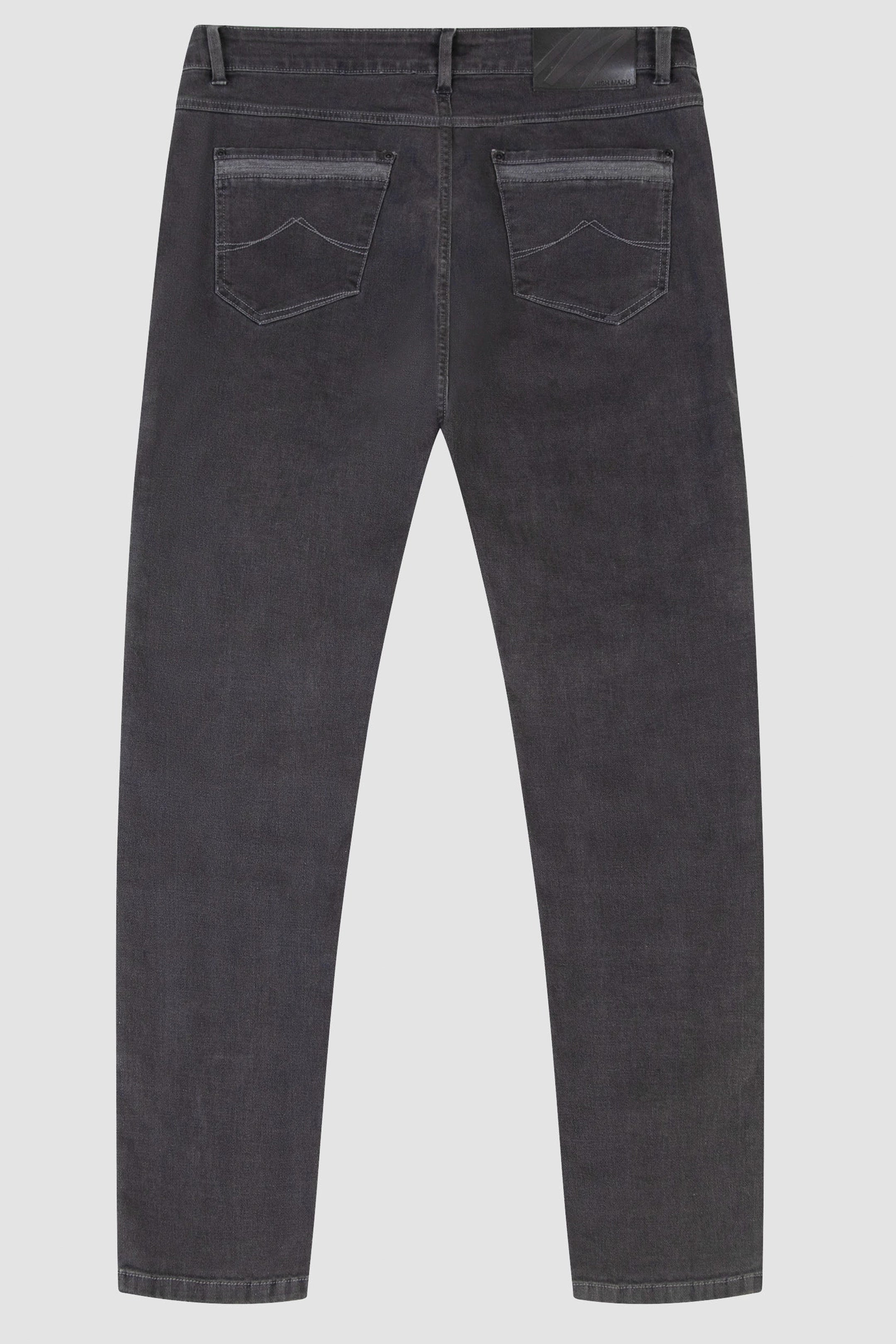Mish Mash Tapered Fit Mid Stretch Brushed Denim Hawker Dark Grey Jeans