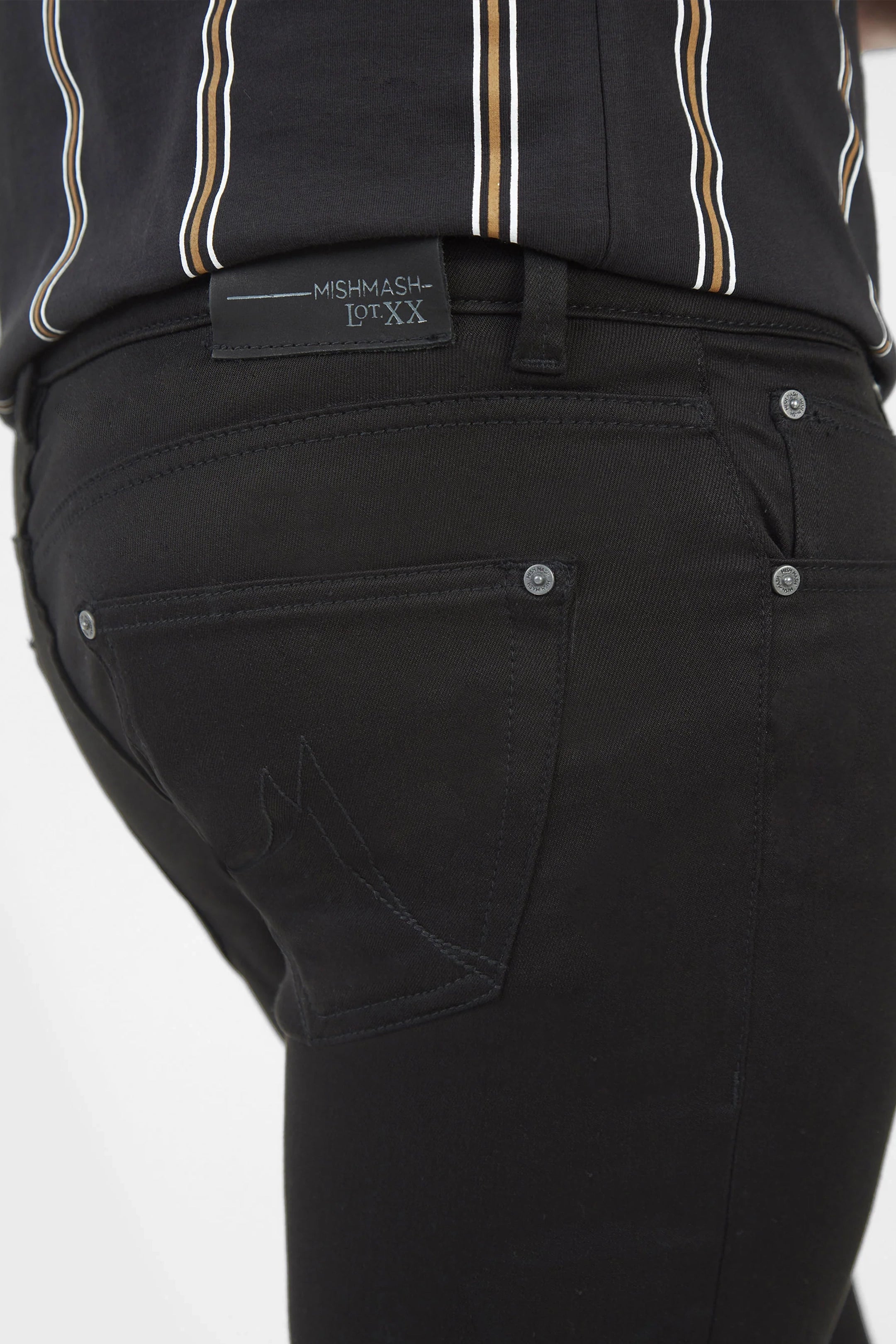 Mish Mash Tapered Fit Hyper FLEX Stay Black Jeans