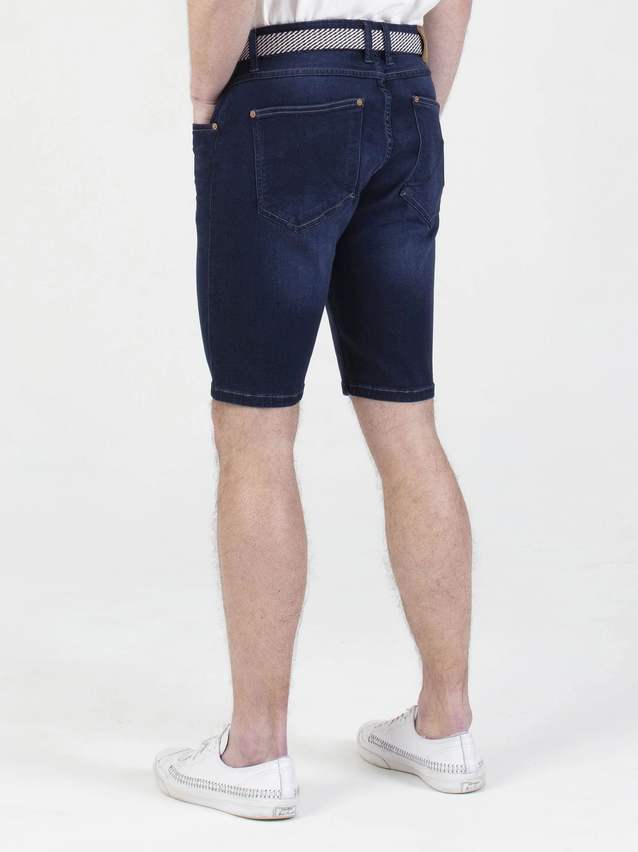 Mish Mash High Stretch Paul Blue Azure Denim Shorts