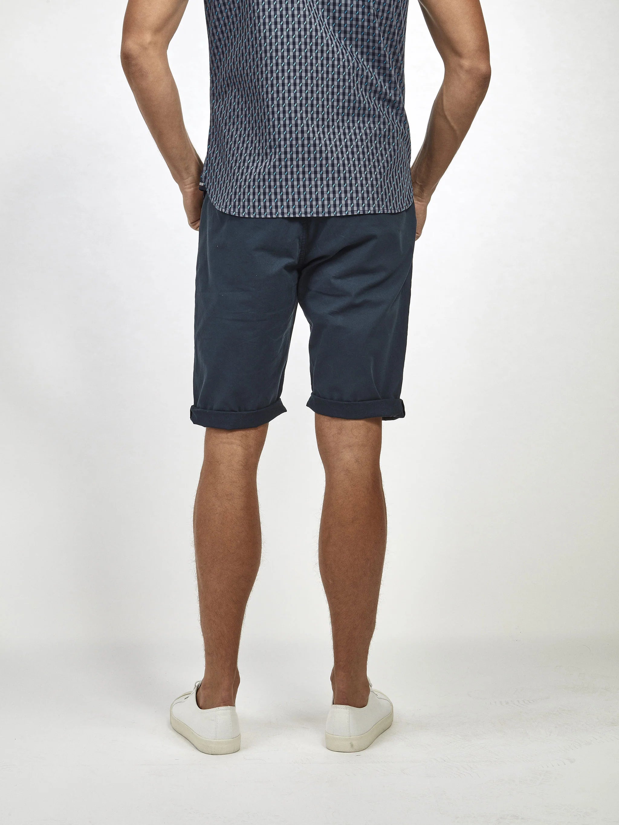 Mish Mash Navy Mid Stretch Weymouth Chino Shorts