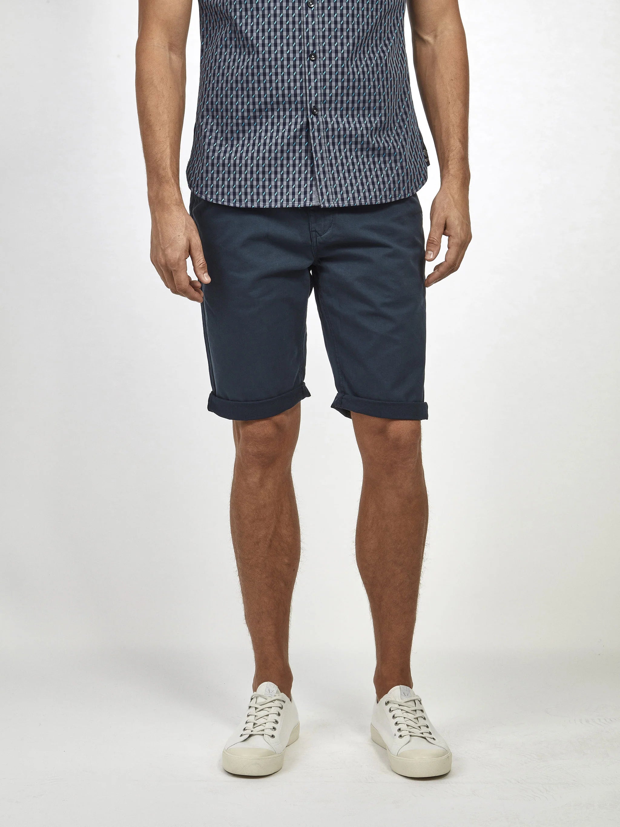 Mish Mash Navy Mid Stretch Weymouth Chino Shorts