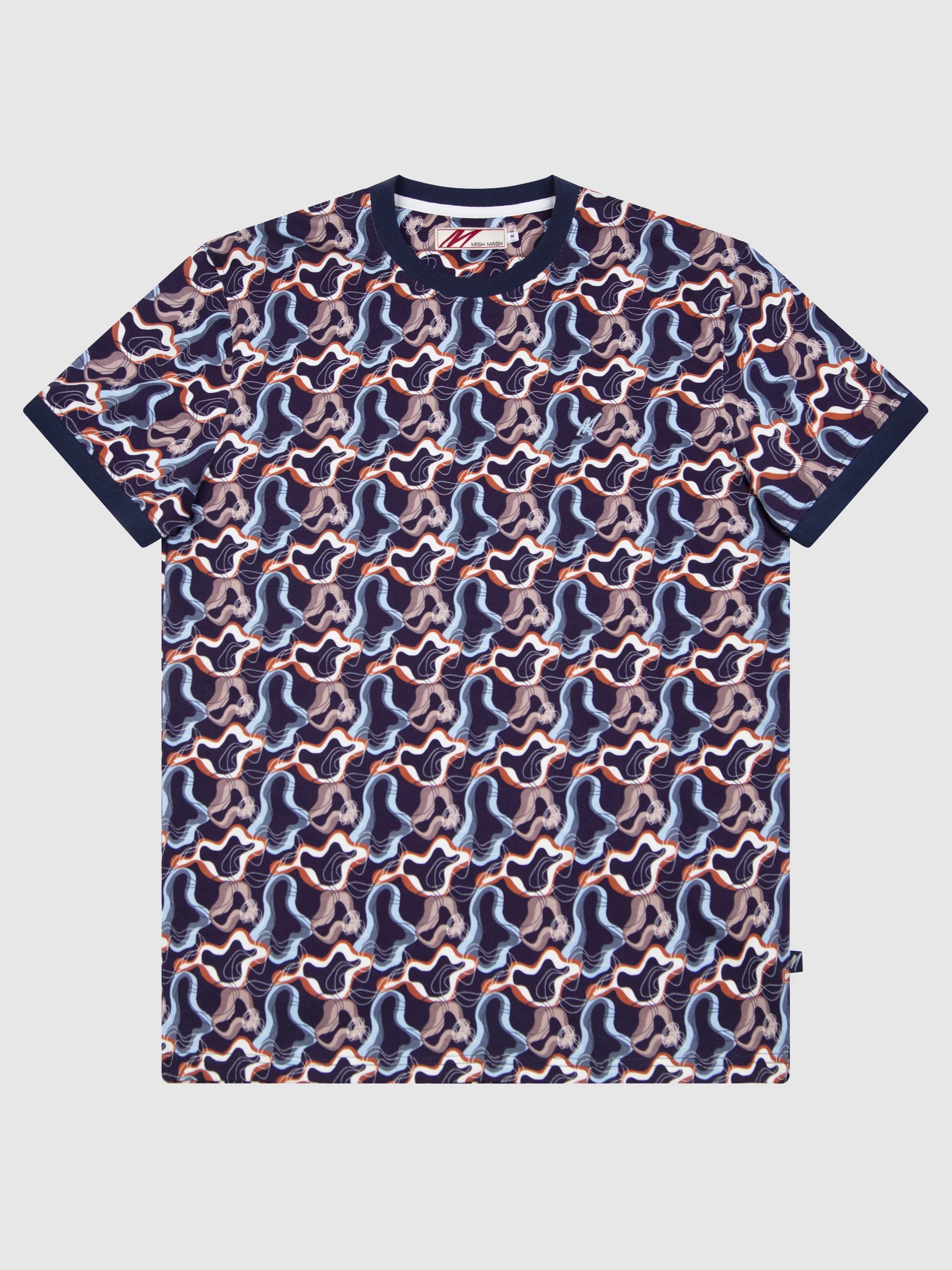 Mish Mash Marine Navy Printed T-Shirt
