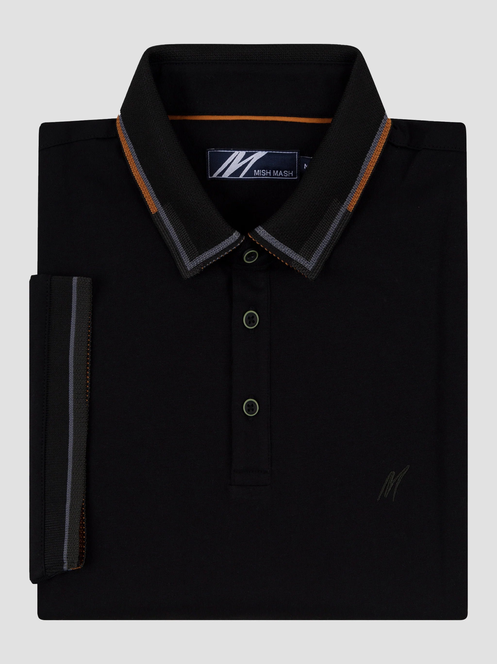 Mish Mash Carlo Black Jersey Polo