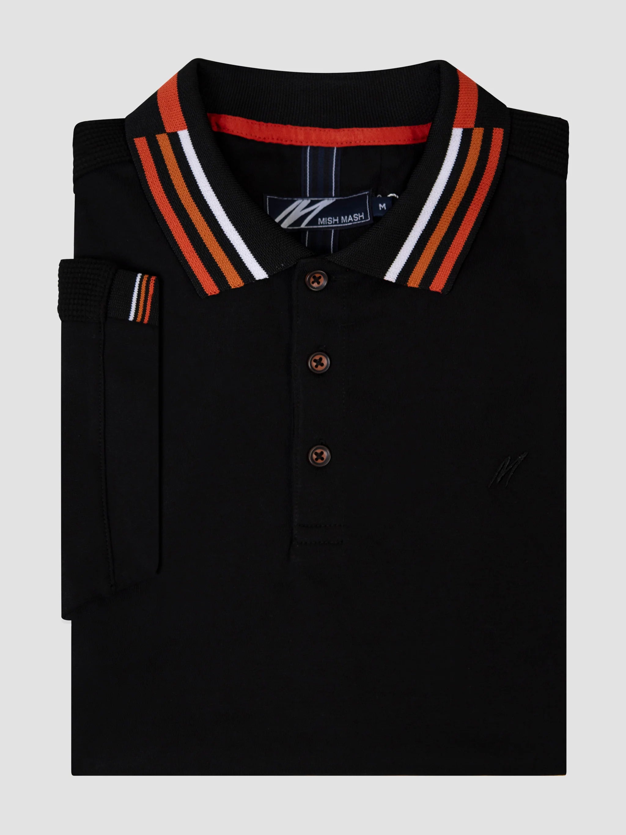 Mish Mash Finn Black Short Sleeve Polo Shirt