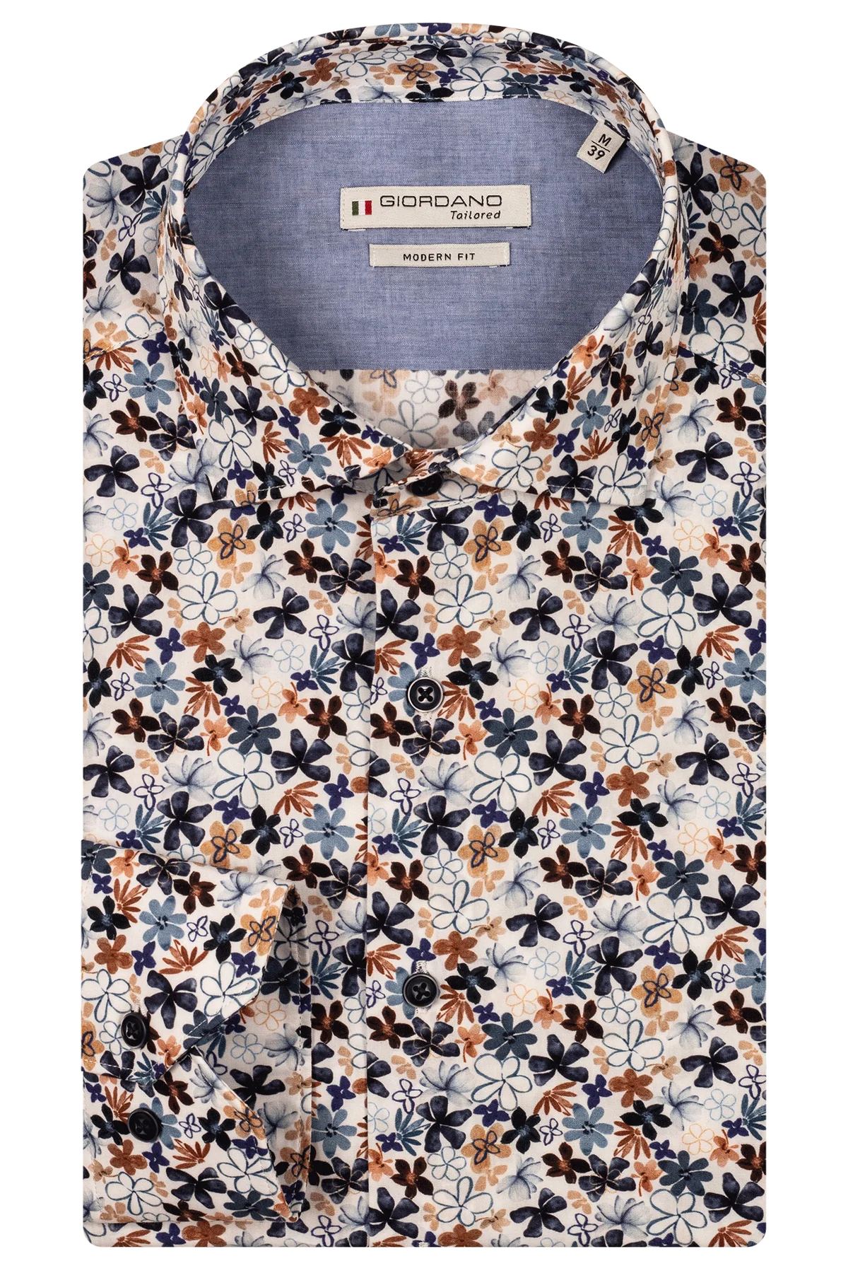 Giordano Floral Print Navy Shirt