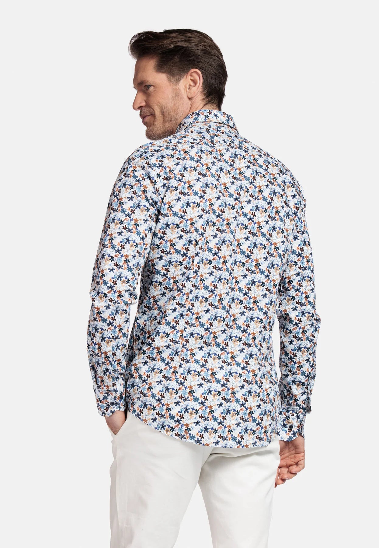 Giordano Floral Print Navy Shirt