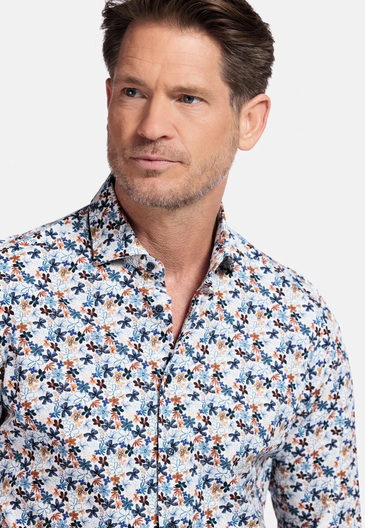 Giordano Floral Print Navy Shirt