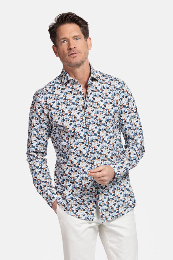Giordano Floral Print Navy Shirt