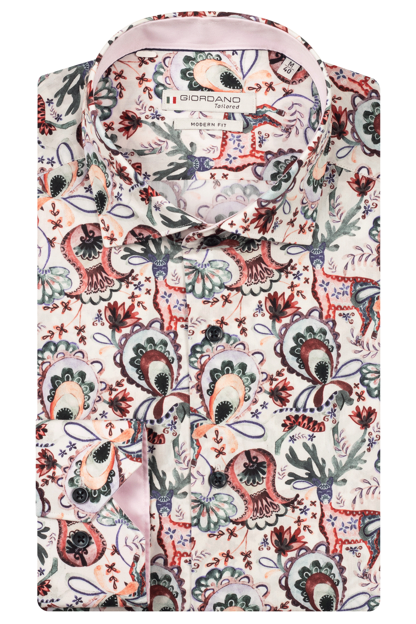 Giordano Luxury Paisley Flower Print Shirt