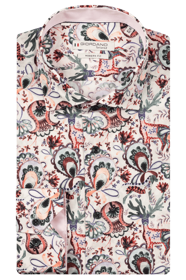 Giordano Luxury Paisley Flower Print Shirt