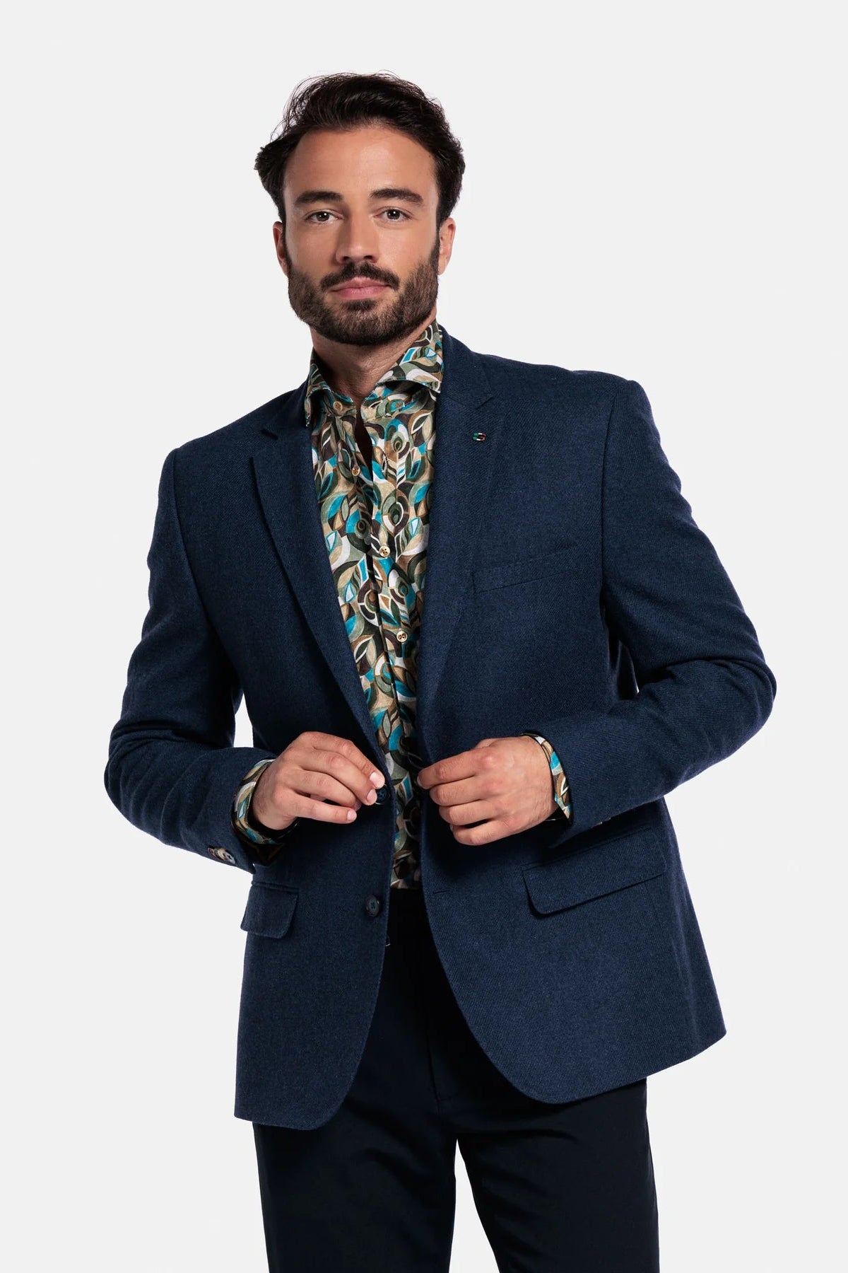 Giordano Abstract Green Liberty Print Shirt