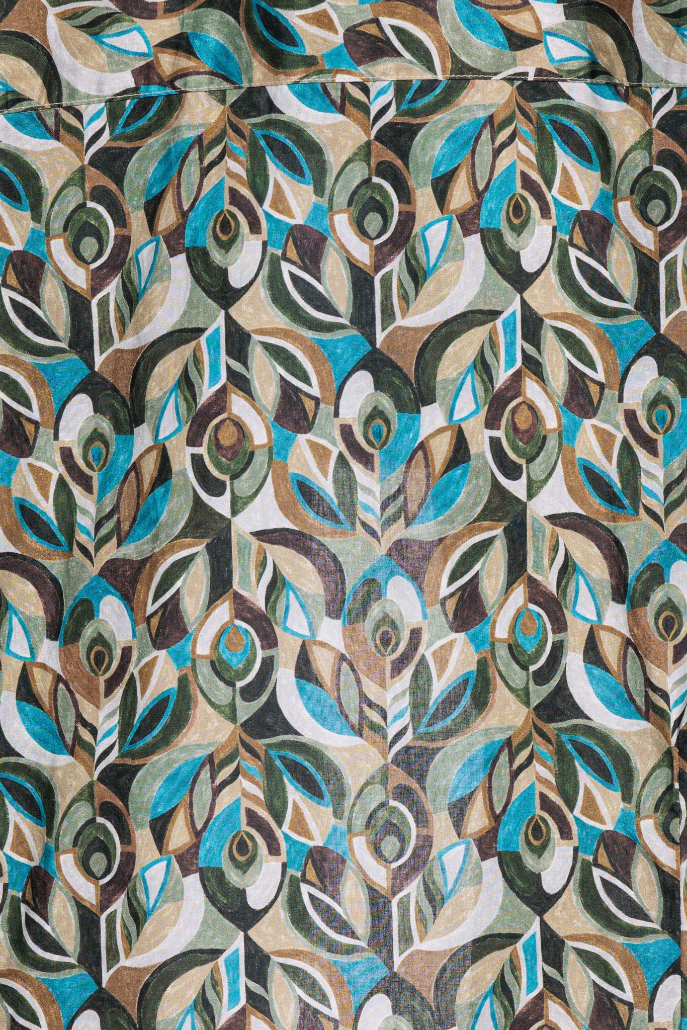 Giordano Abstract Green Liberty Print Shirt