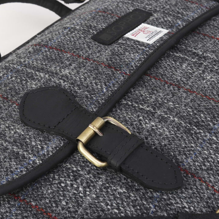 Grey Harris Tweed Briefcase