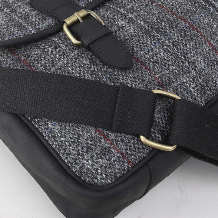 Grey Harris Tweed Briefcase