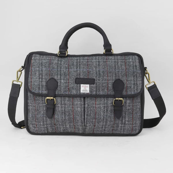 Grey Harris Tweed Briefcase