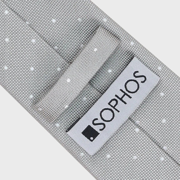 City Pin Spot Grey Silk Tie