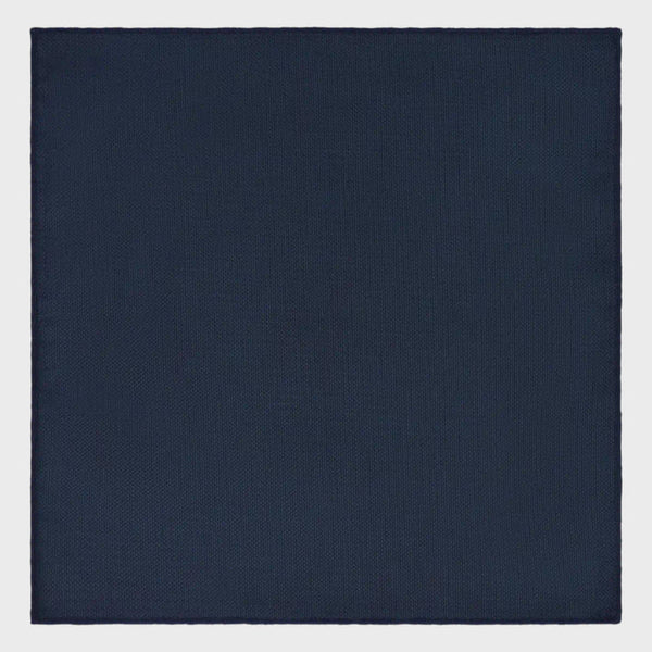 Plain Navy Waffle Pocket Square