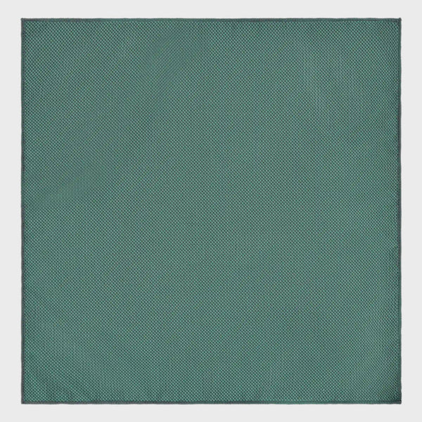 Plain Green Waffle Pocket Square