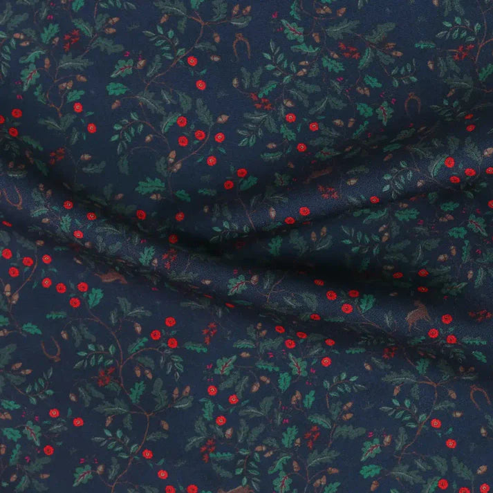 Navy Heritage Print Rutland Pocket Square
