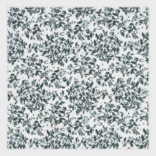 White Heritage Print Rutland Pocket Square