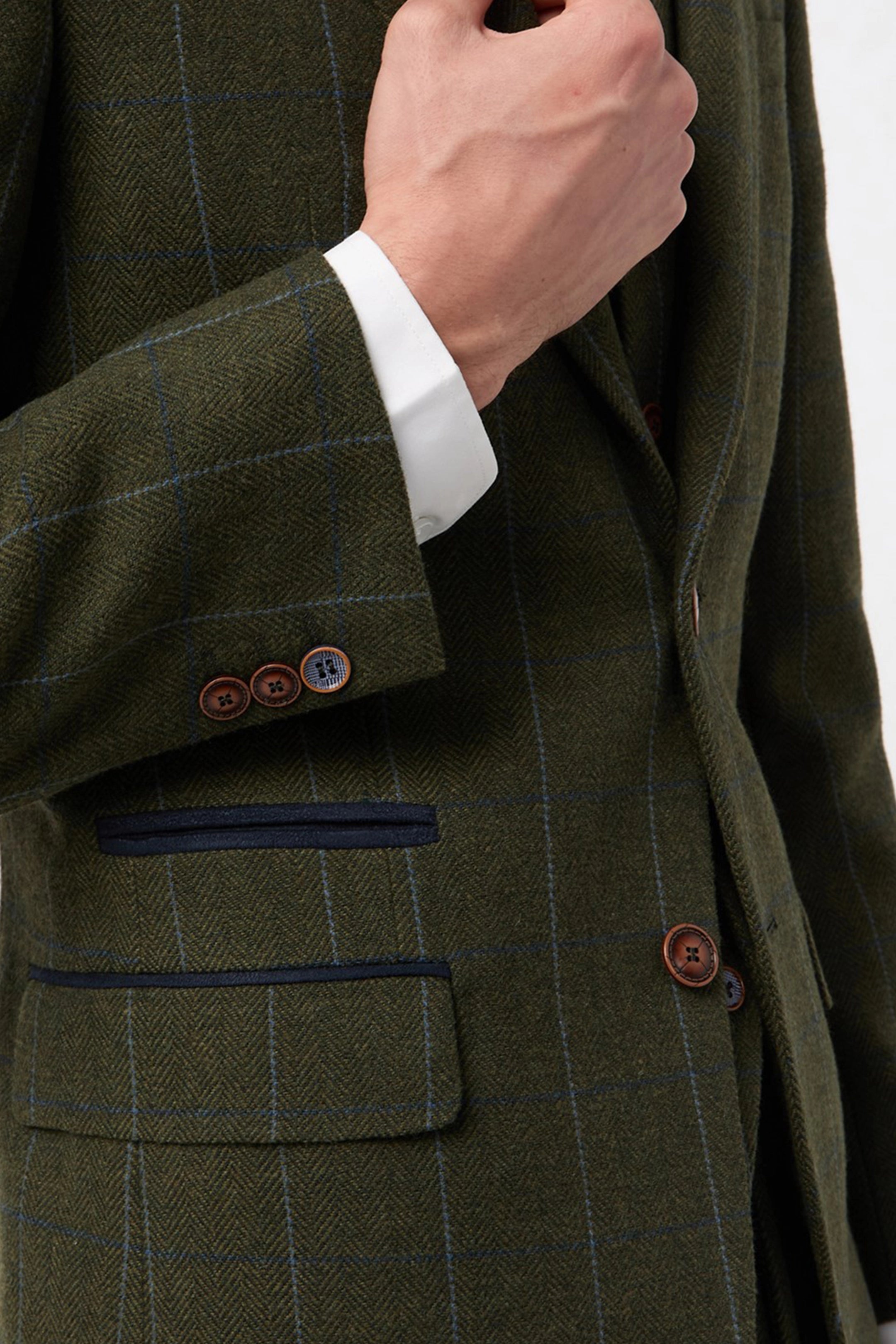 Hooper Green and Blue Check Tweed Suit