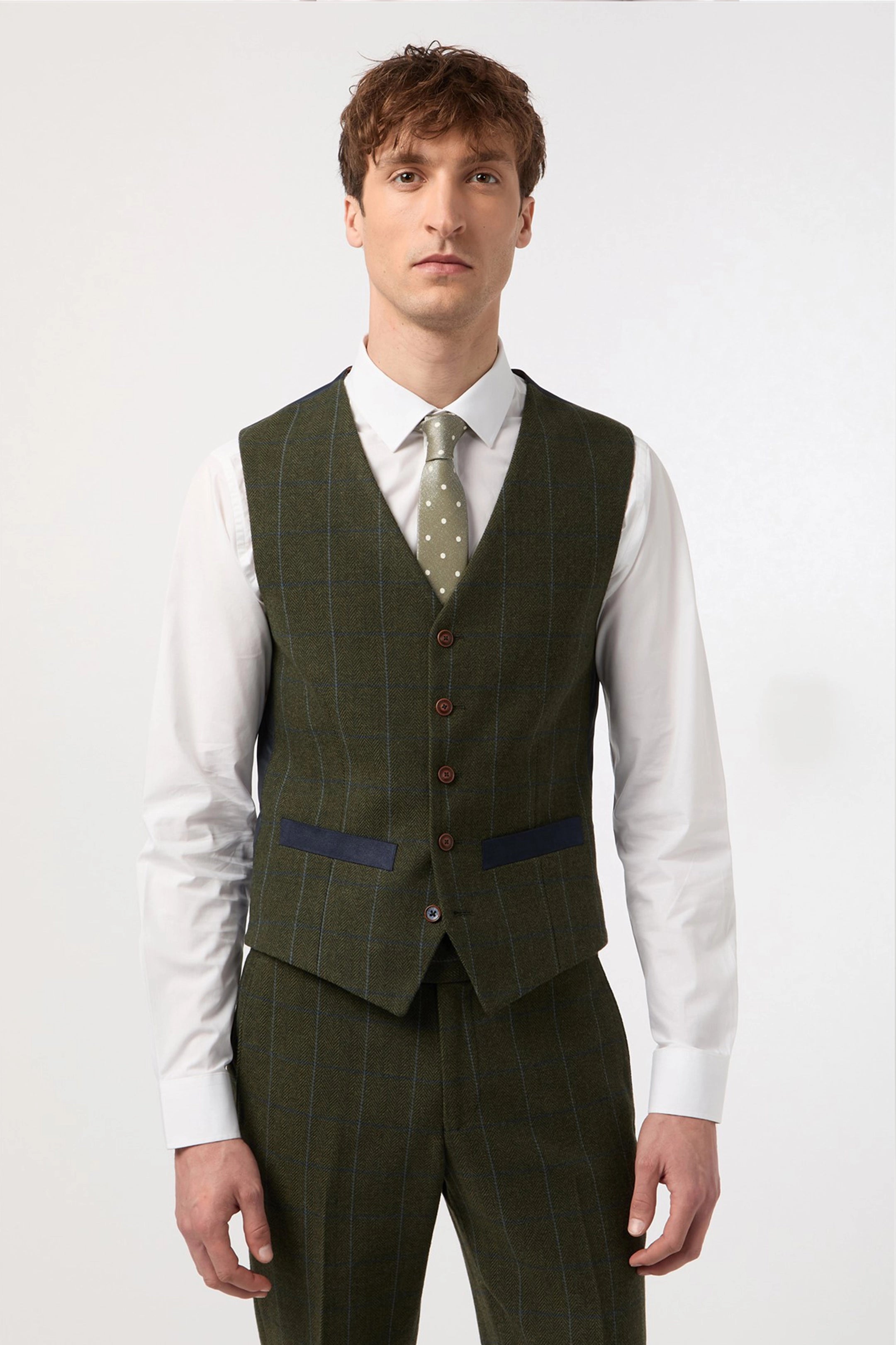 Hooper Green and Blue Check Tweed Suit