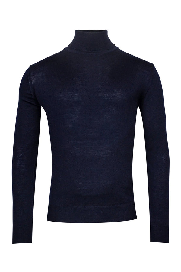 Baileys Wool High Neck Navy Pullover