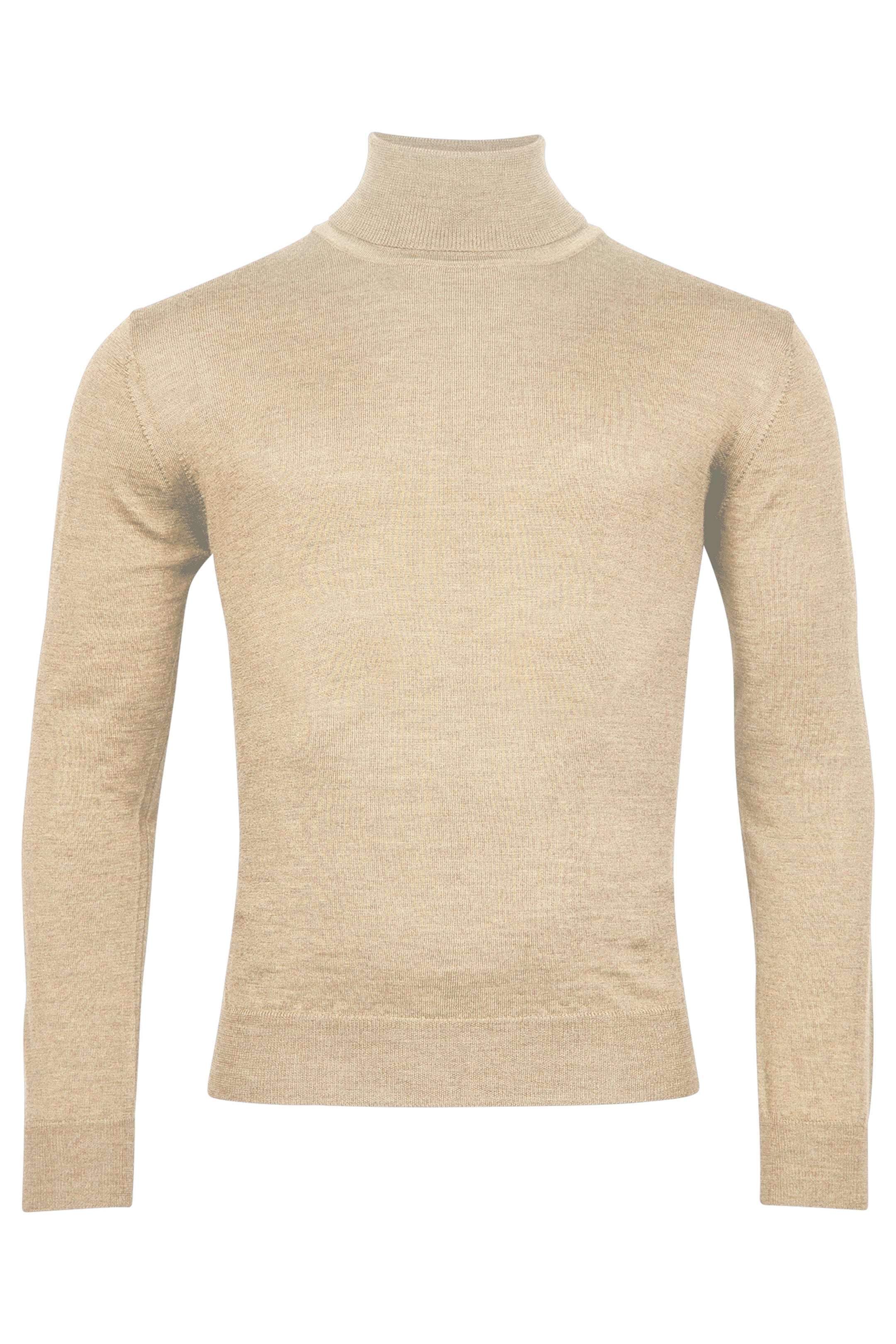 Baileys Wool High Neck Camel Pullover