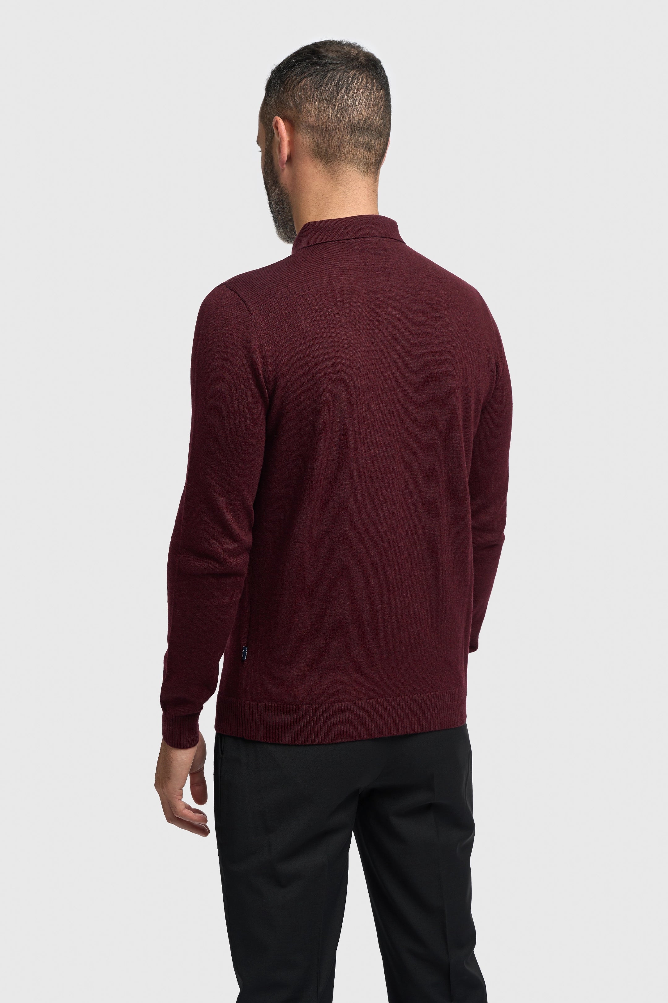 Boom Wine Long Sleeve Polo Shirt
