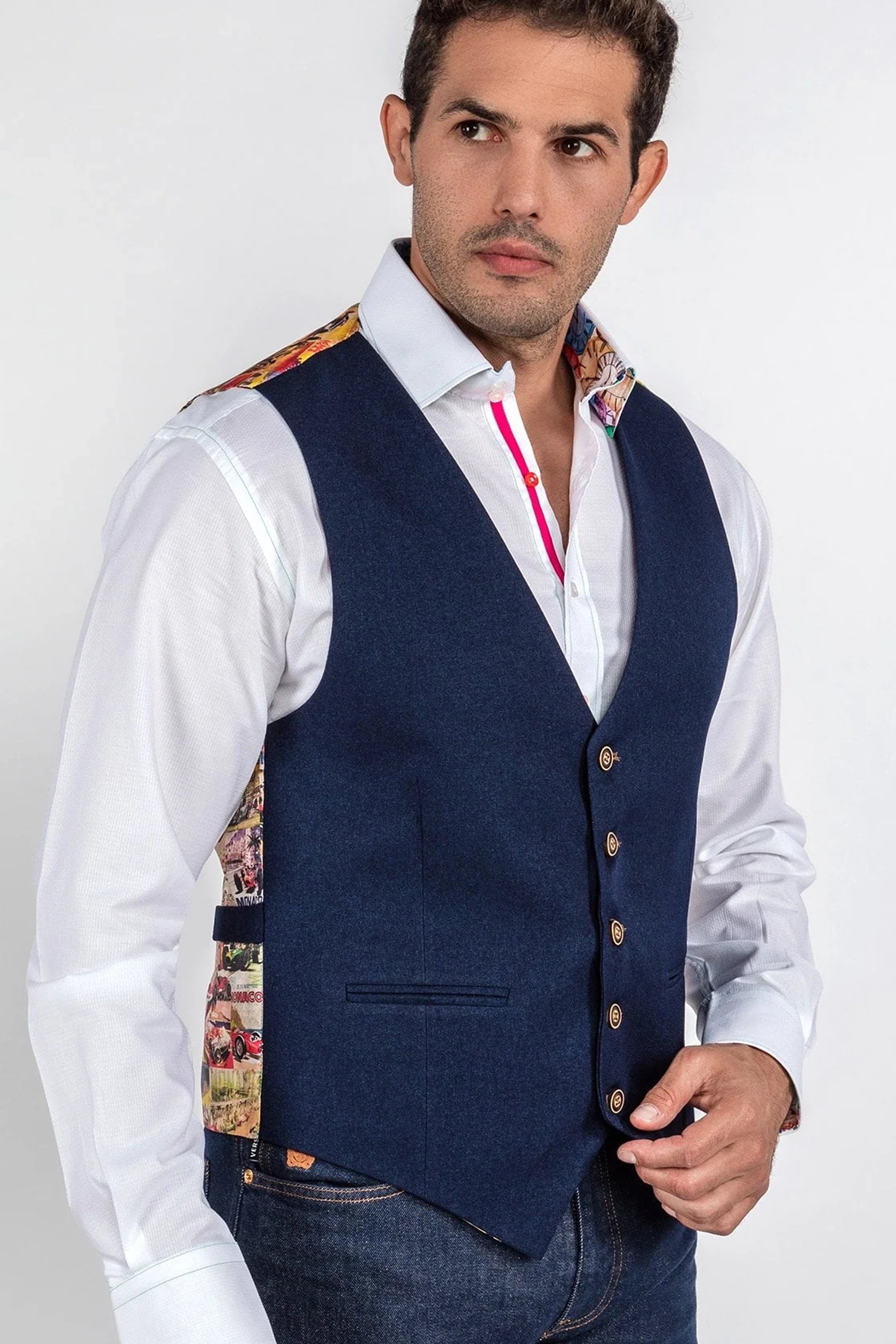 Claudio Lugli Navy Waistcoat