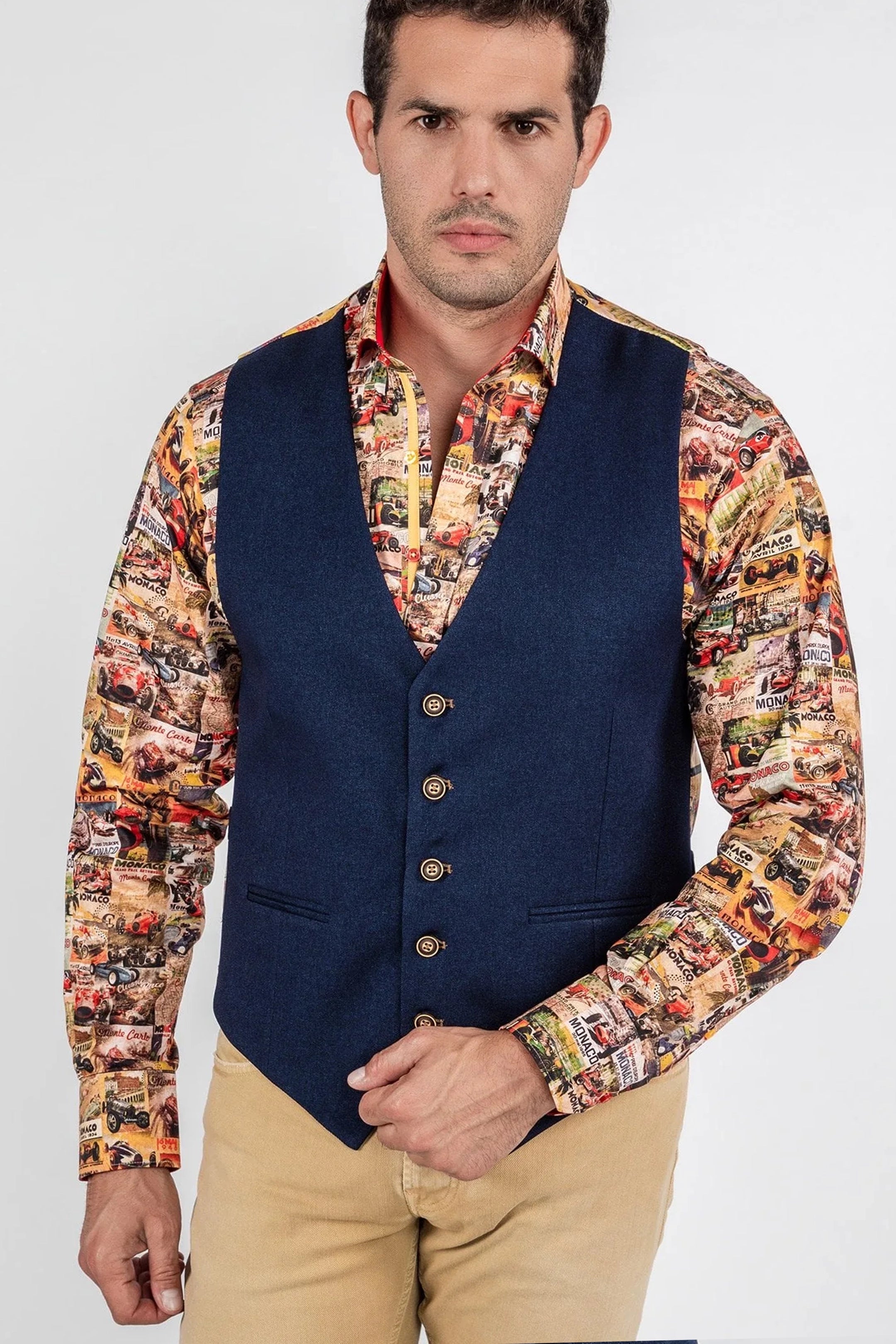 Claudio Lugli Navy Jacket with Waistcoat