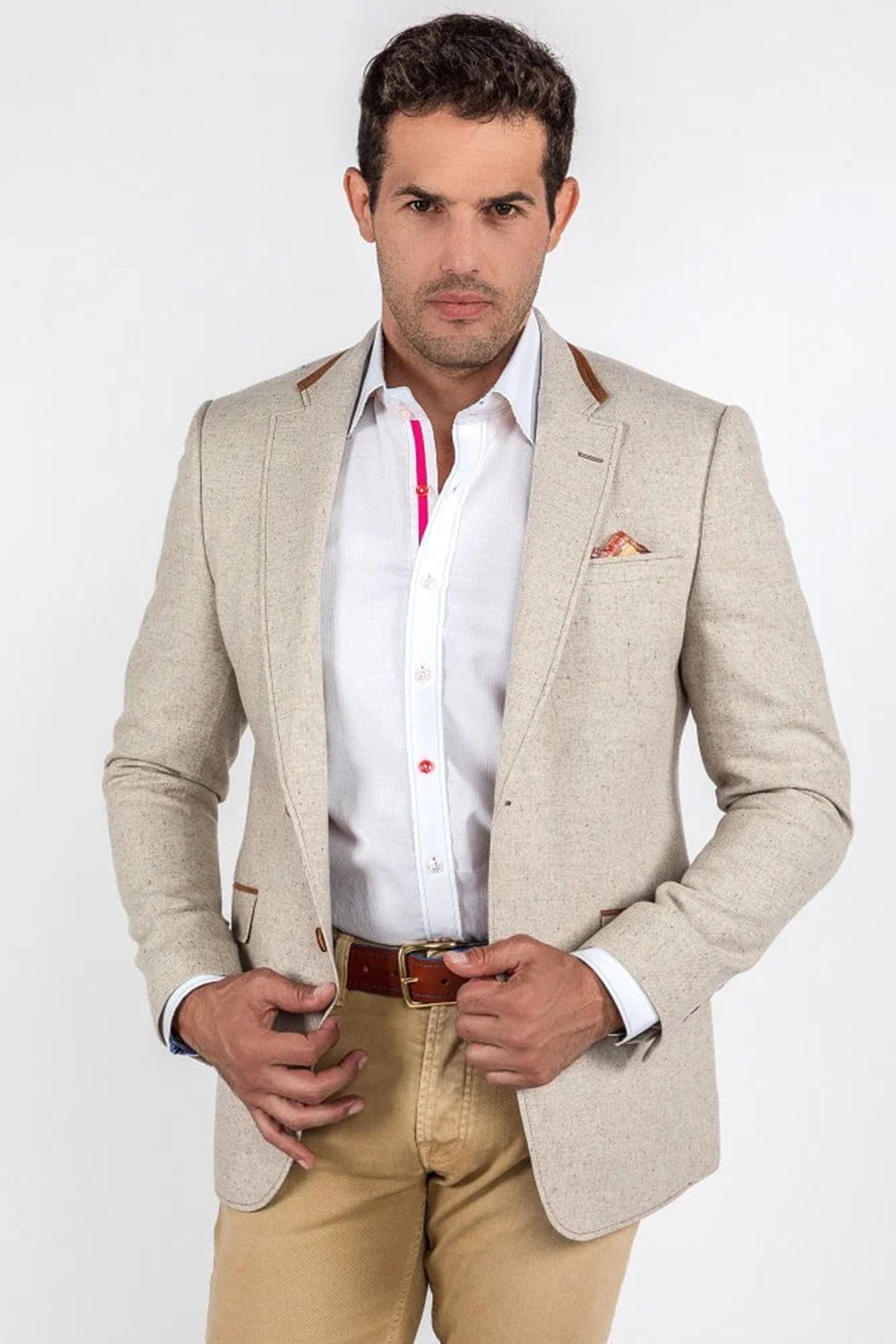 Claudio Lugli Tailored Beige Jacket with Waistcoat