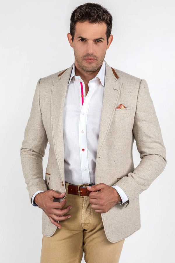 Claudio Lugli Tailored Beige Jacket with Waistcoat