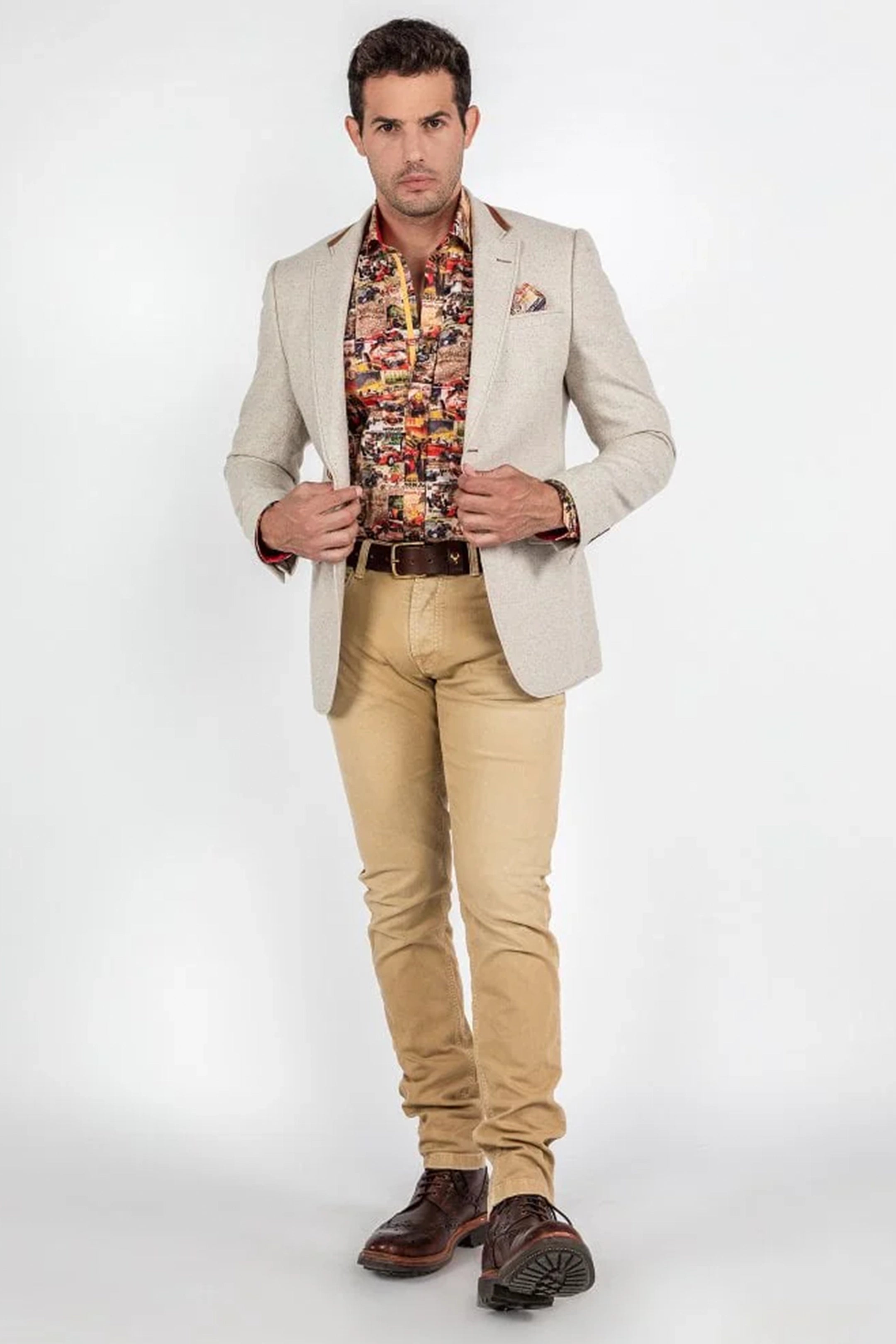 Claudio Lugli Tailored Beige Jacket with Waistcoat