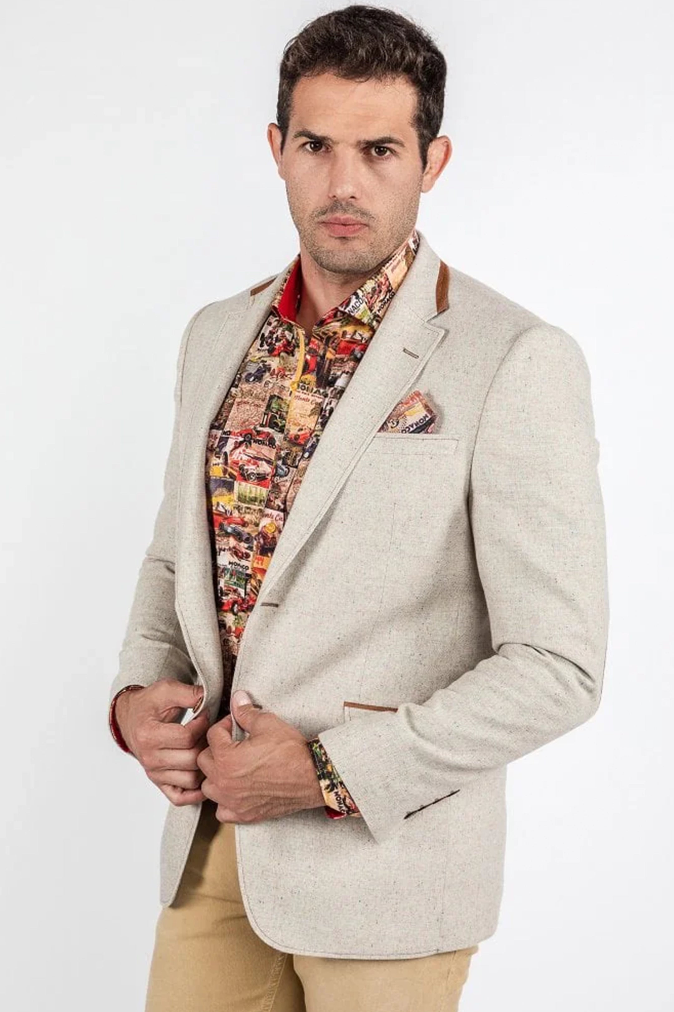 Claudio Lugli Tailored Beige Jacket with Waistcoat