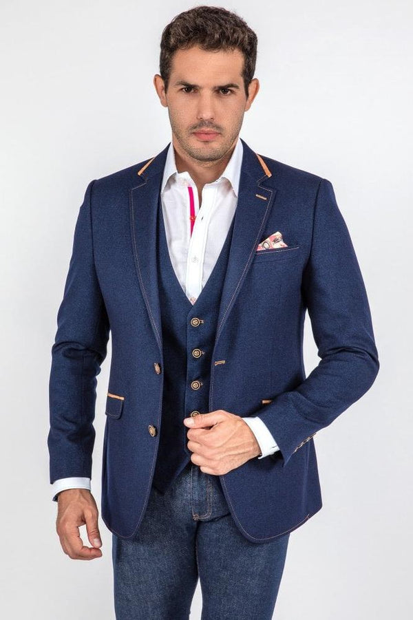 Claudio Lugli Navy Jacket with Waistcoat