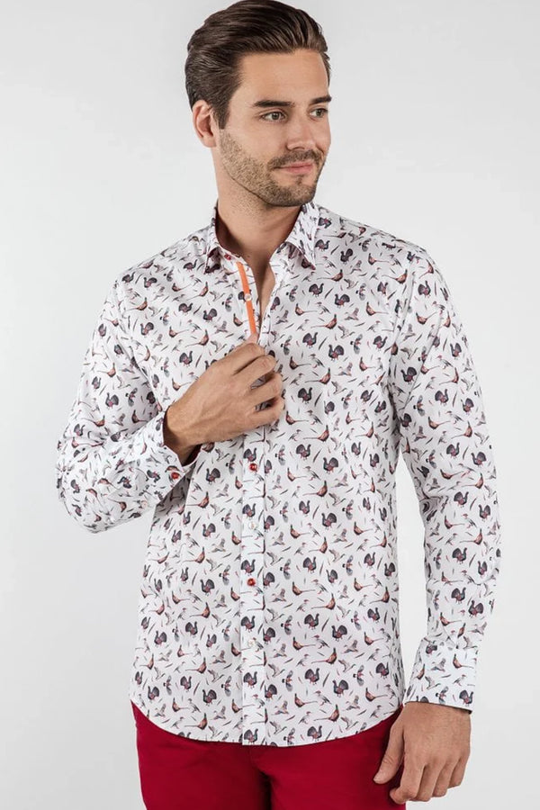 Claudio Lugli Birds of a Feather Print Shirt