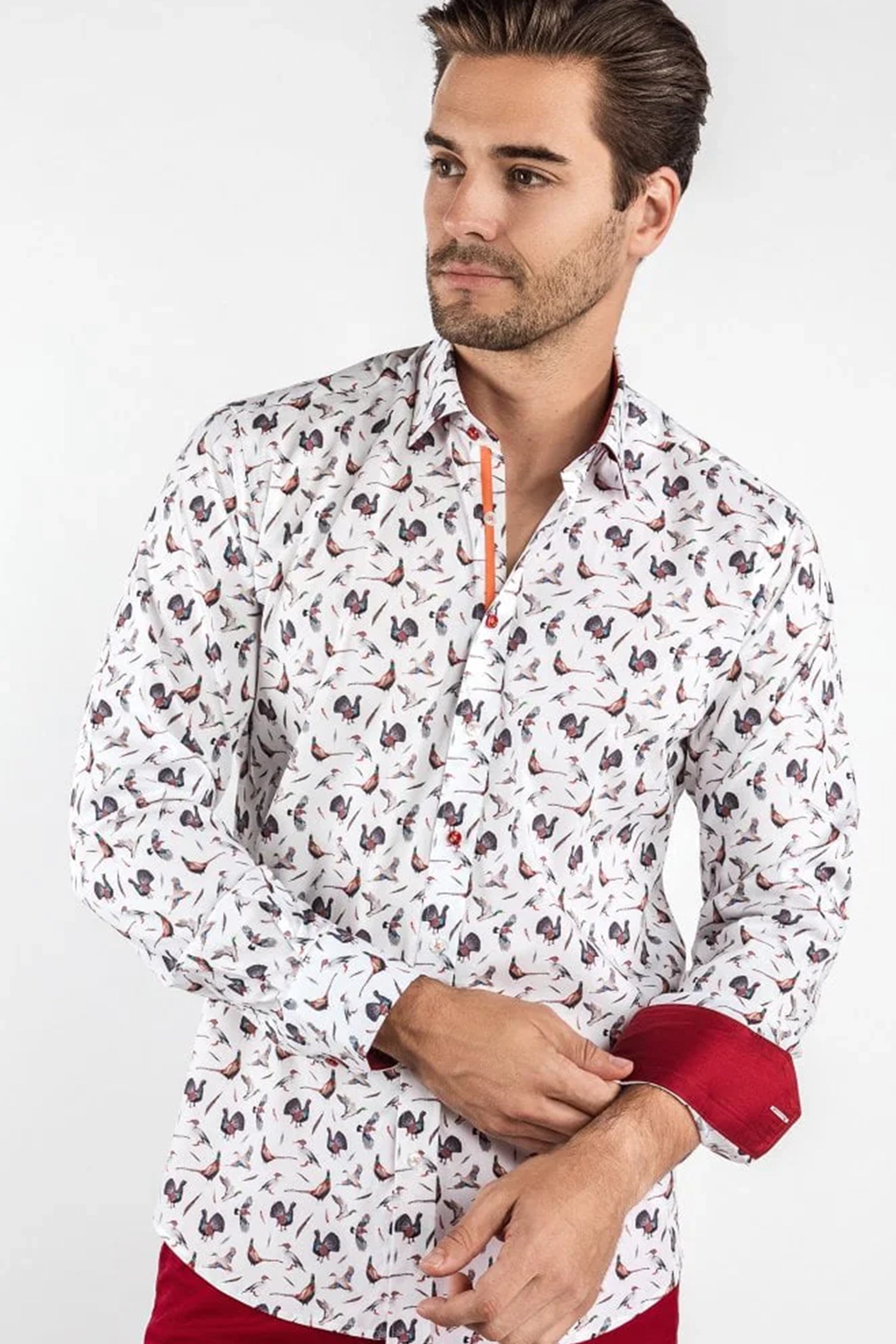 Claudio Lugli Birds of a Feather Print Shirt