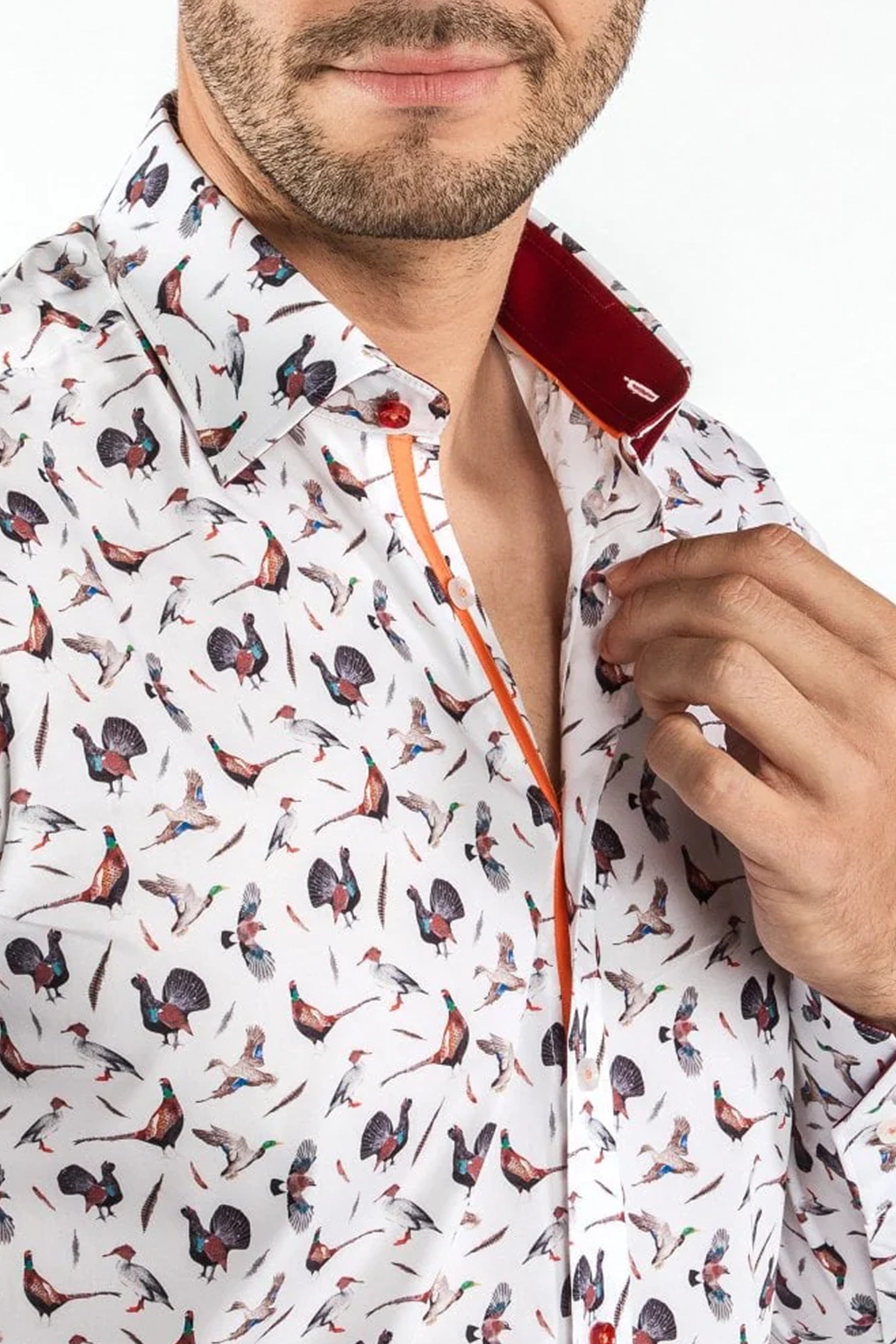 Claudio Lugli Birds of a Feather Print Shirt