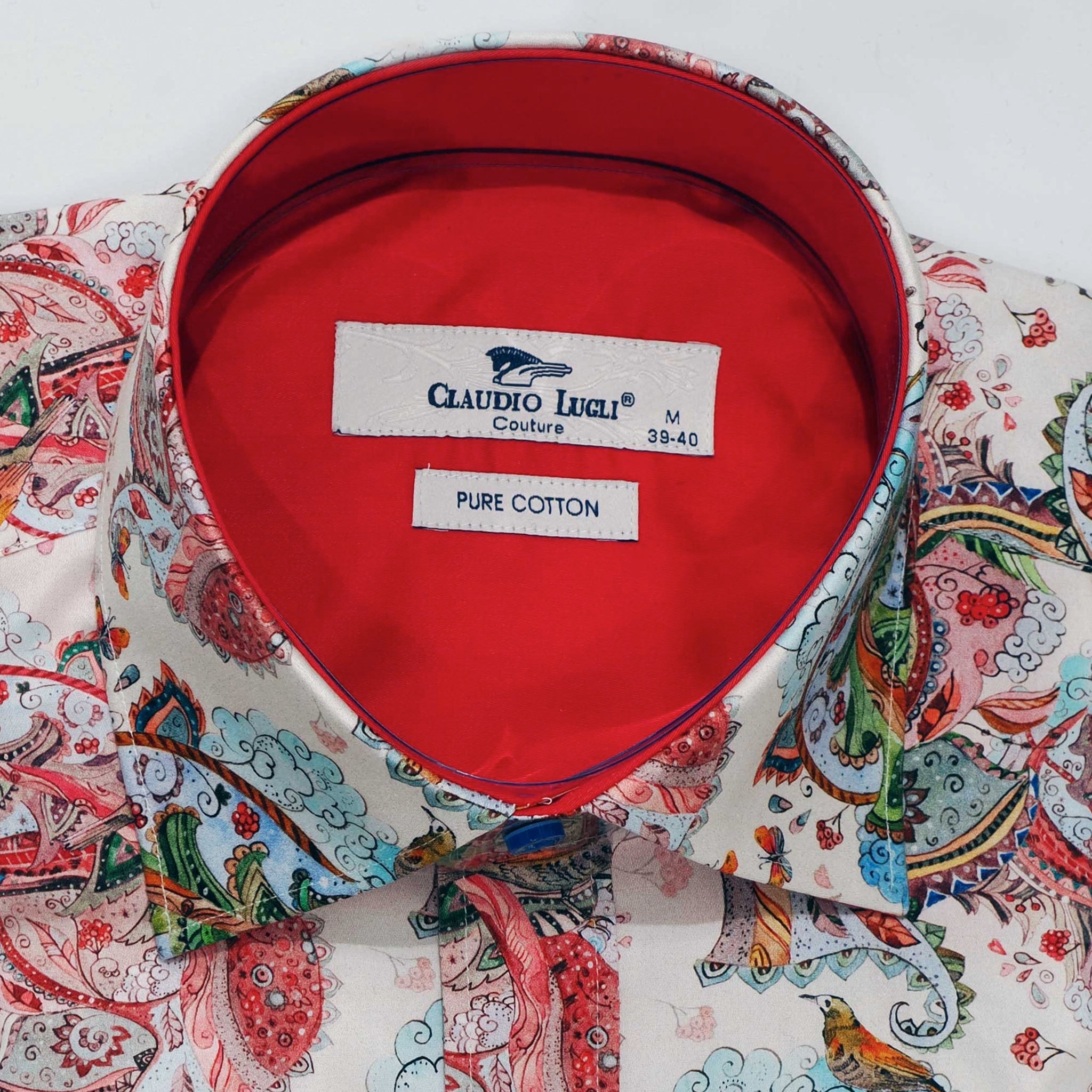 Claudio Lugli Paisley Floral Bird Print Shirt