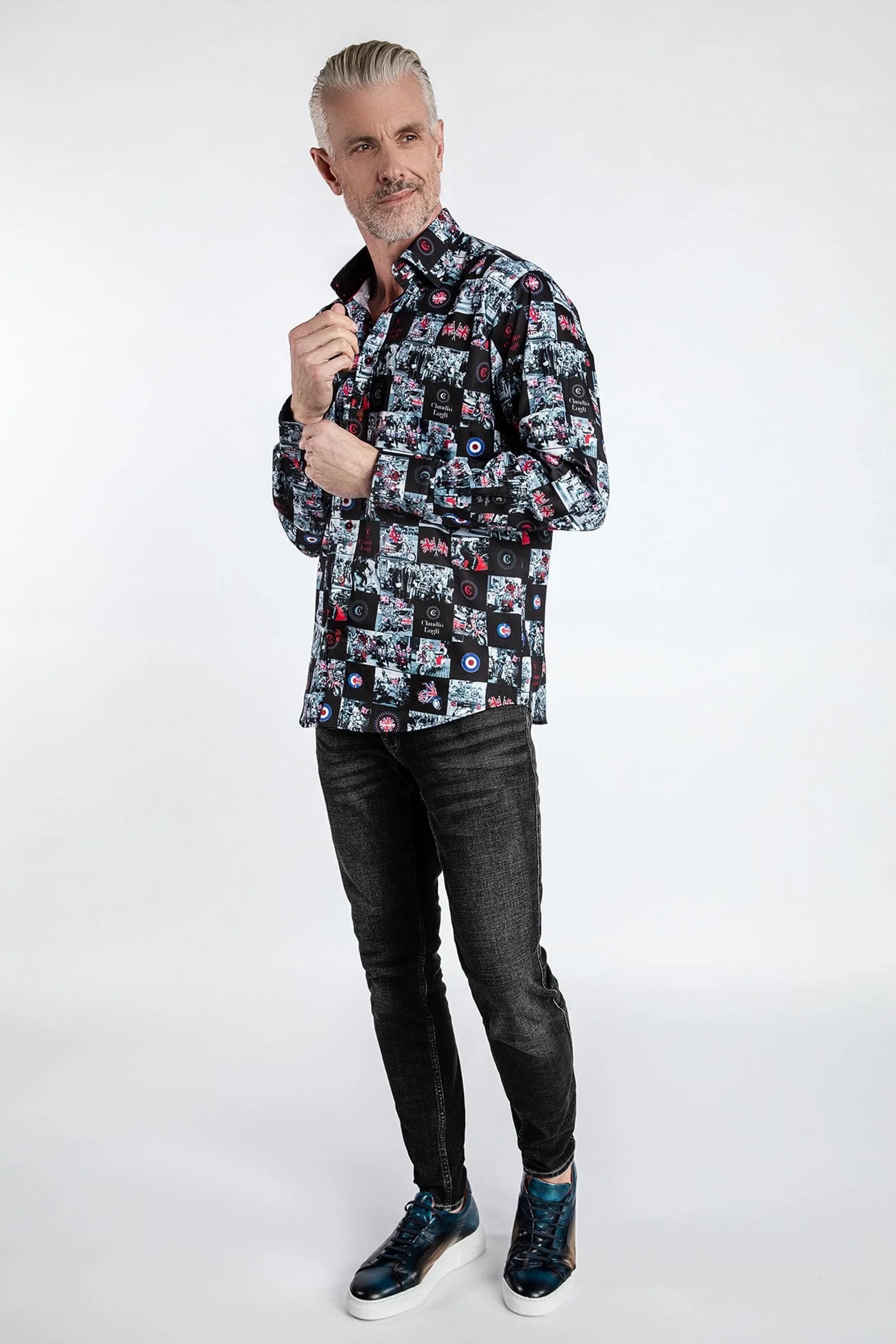 Claudio Lugli Mods and Rockers Print Shirt