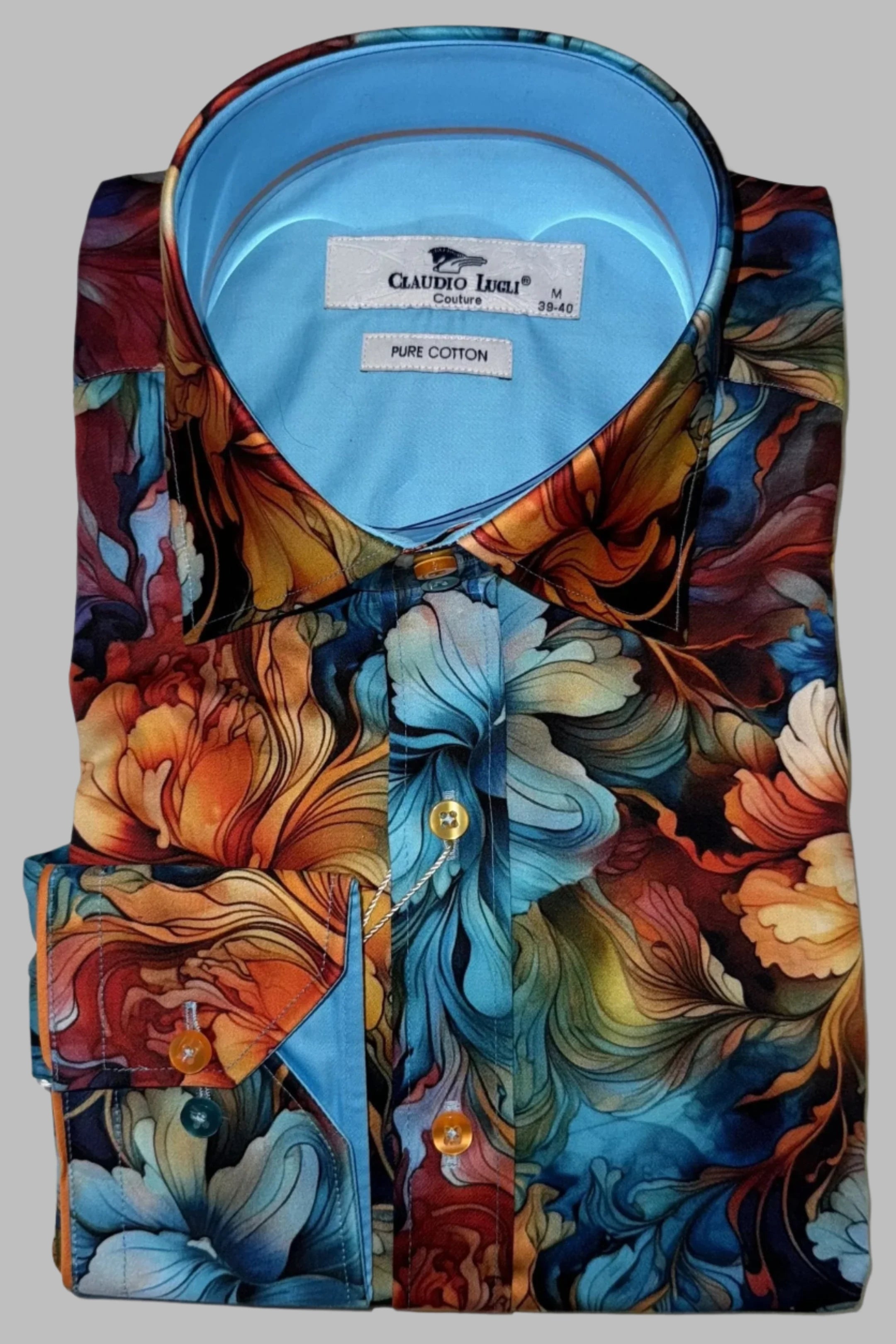 Claudio Lugli Liquid Flowers Print Shirt