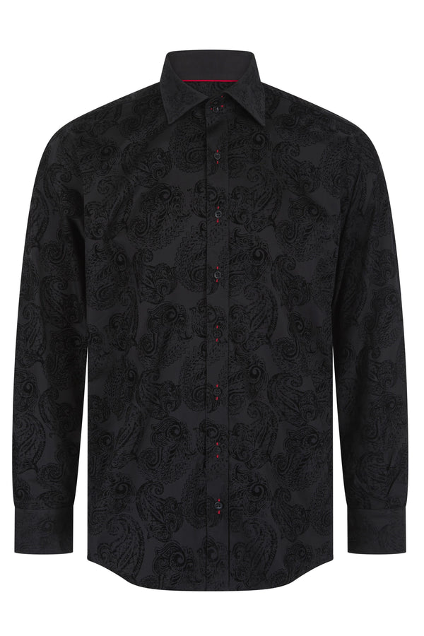 Claudio Lugli Paisley Flocked Shirt