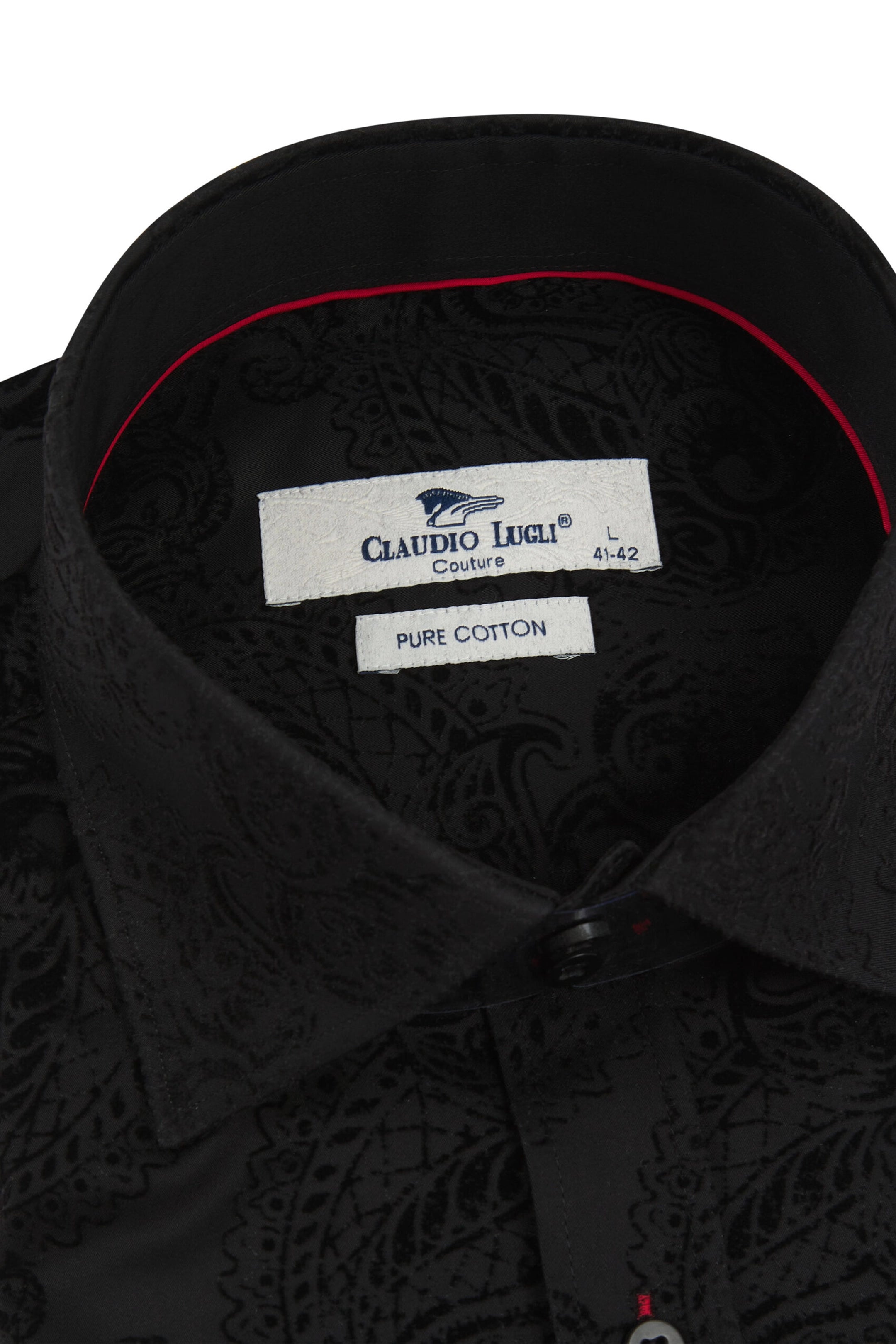 Claudio Lugli Paisley Flocked Shirt
