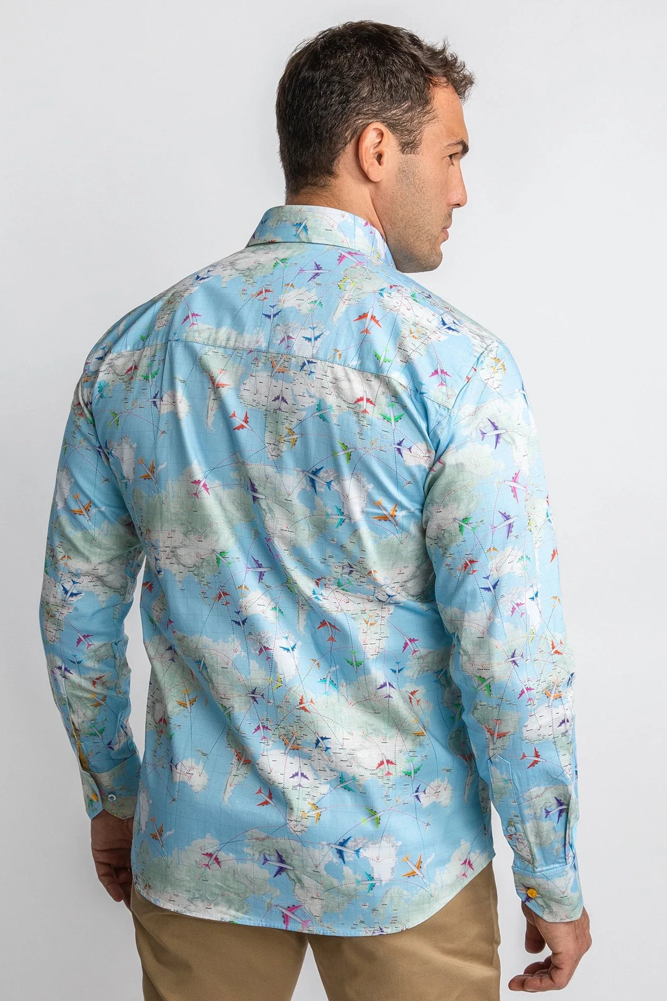 Claudio Lugli Flight Map Sky Shirt