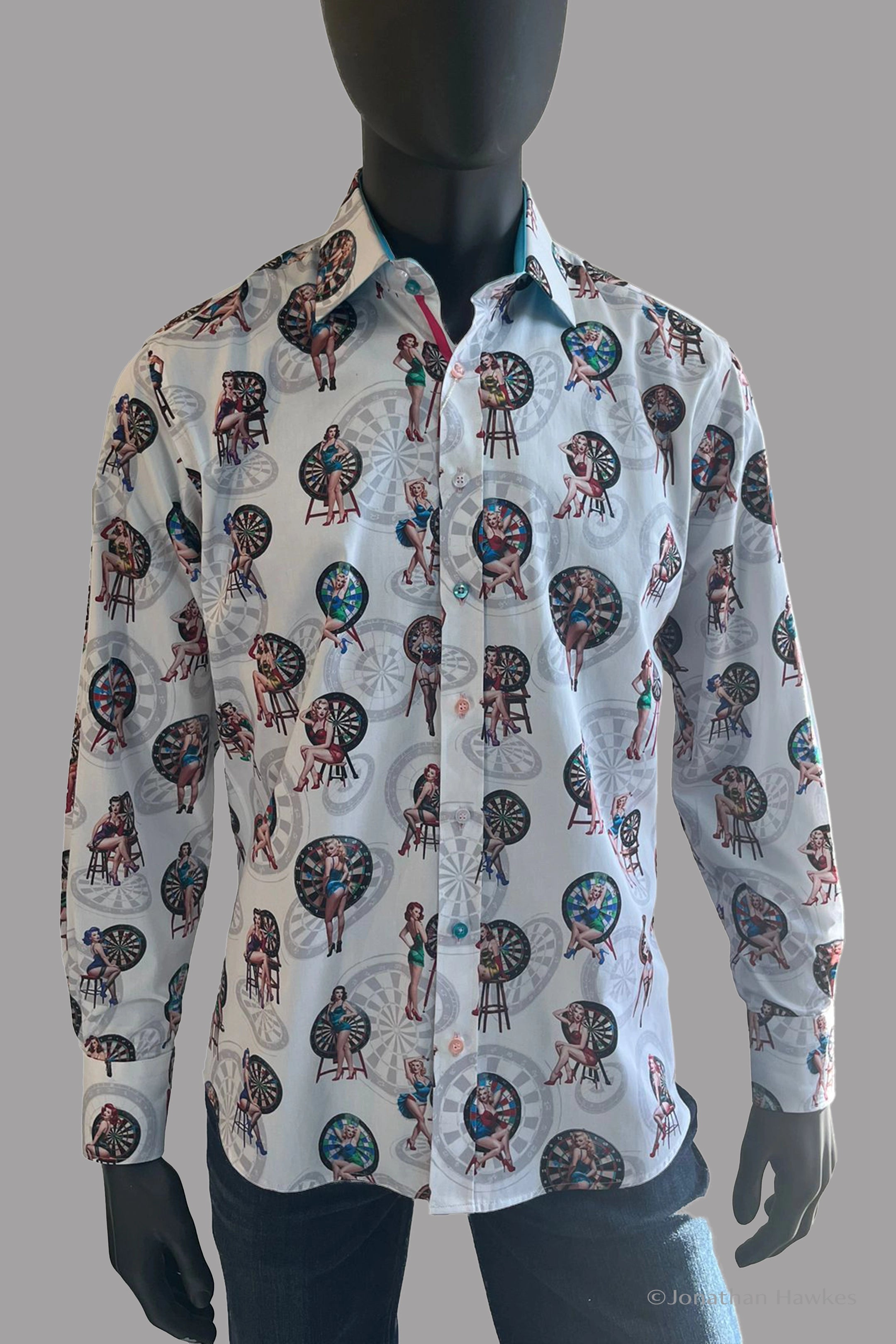 Claudio Lugli Pin-Up Dartboard White Shirt