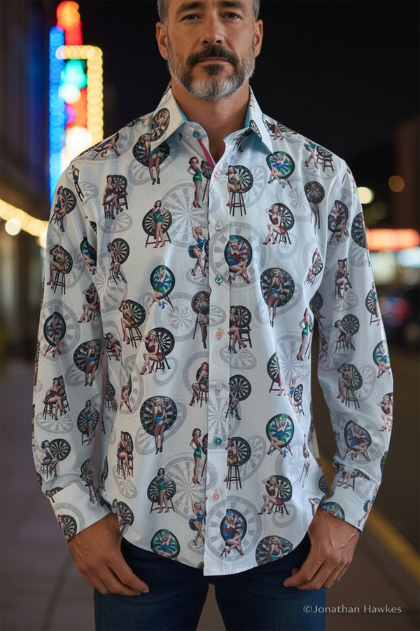 Claudio Lugli Pin-Up Dartboard White Shirt