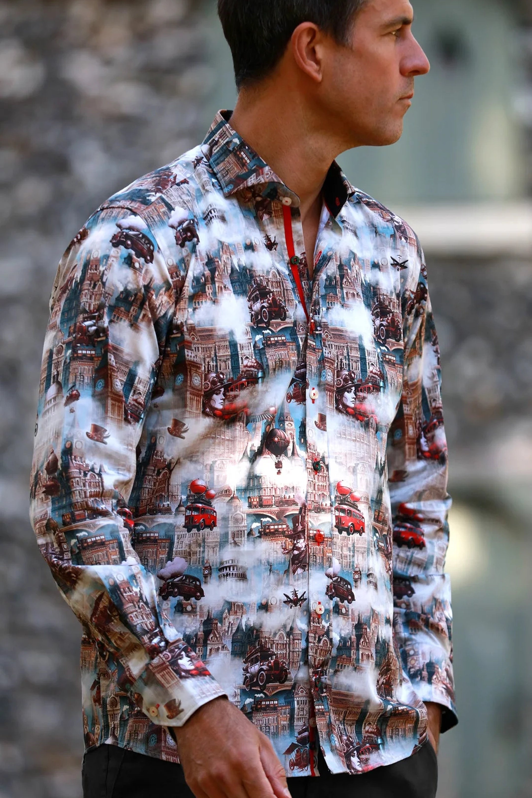 Claudio Lugli Steampunk City Beige Shirt