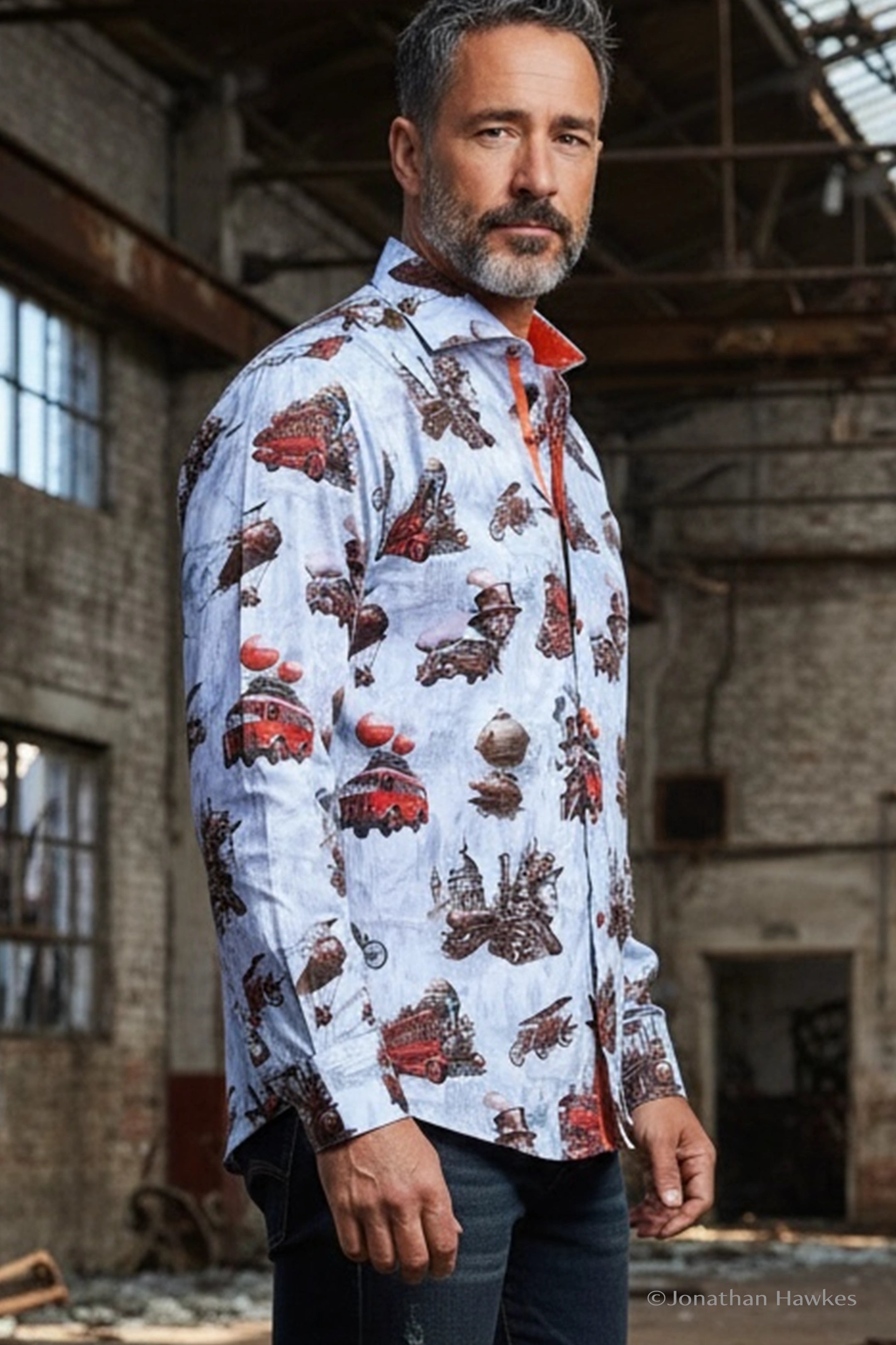 Claudio Lugli Steampunk City White Shirt
